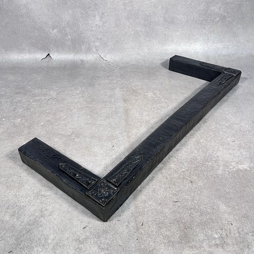 Black metal fireplace - black,