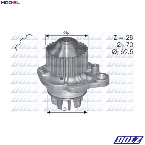 Water pump engine cooling c121 - pump,