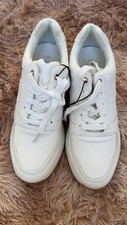 New look white wedge trainers Size 6 With Gold Accents