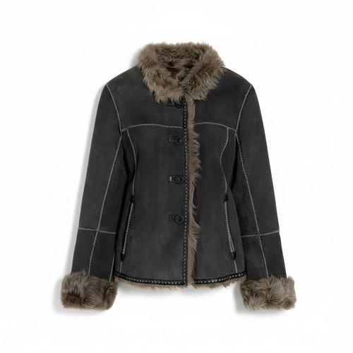 Real mouton fur jacket - fur,
