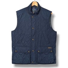 Polo Ralph Lauren Gilet Mens Medium Navy Quilted Body Warmer Vest Iconic