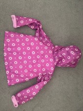 F&F Baby Girl Lightweight Pink Floral Raincoat Size 12-18 Months 