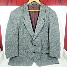 Moores Real Magee Donegal Tweed Mens Jacket Coat 48 Reg Grey Speckle Wool