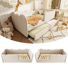 Linen Upholstered Bed with
