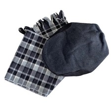 Boys Flat Cap Winter Hat & Scalf Bundle Couche Tot Charcoal Grey One Size