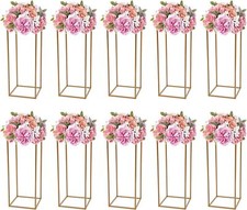 10Pcs 23.6'' Tall Gold Metal