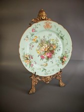 Rare C. 1850's Signed Boyer Rue de la Paix Old Paris Hand Painted Floral Plate