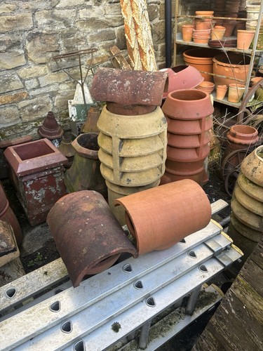 Vintage chimney pots - vintage,