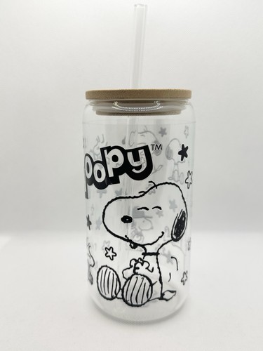 Snoopy 16oz clear - snoopy, glass