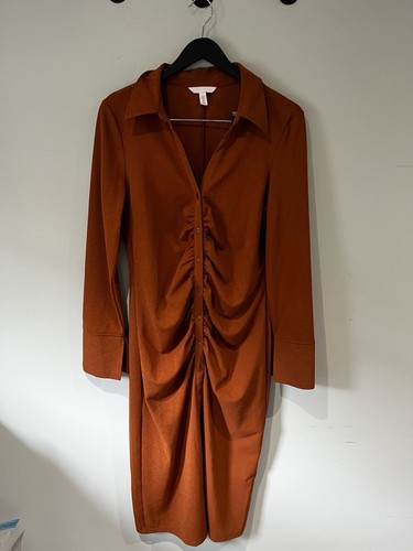 Browny orange shirt dress - browny/,