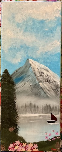 Bob ross inspired acrylic - bob,