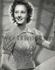 Knitting Pattern Womens 1940s