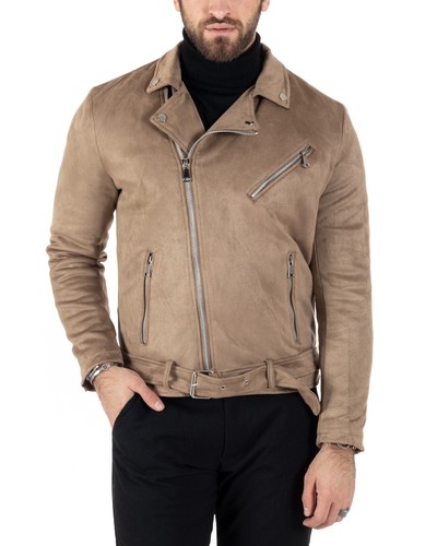 Men jacket biker suede - jacket,