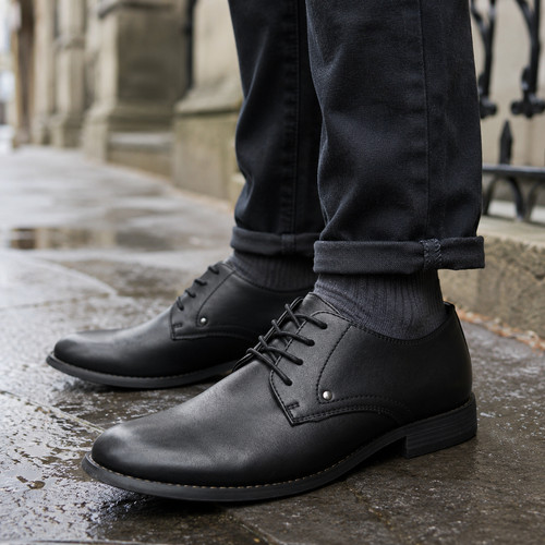 Mens black lace - black, shoes