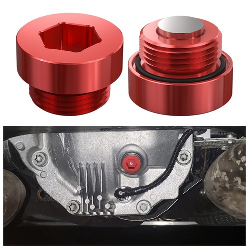 Red differential drain - red, plugs