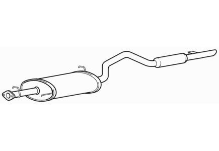 Rear exhaust silencer back box - rear,