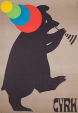 Cyrk trumpet playing bear 1969 - cyrk,