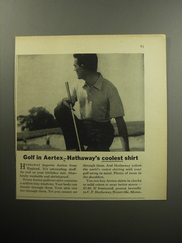 1957 hathaway aertex shirt - hathaway,