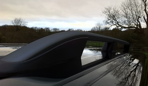 Black roof rack rails side - black,