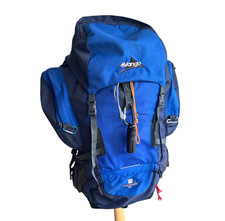 Vango Explorer 65L Outdoor Backpack Travel Camping Hiking Large Rucksack - Blue