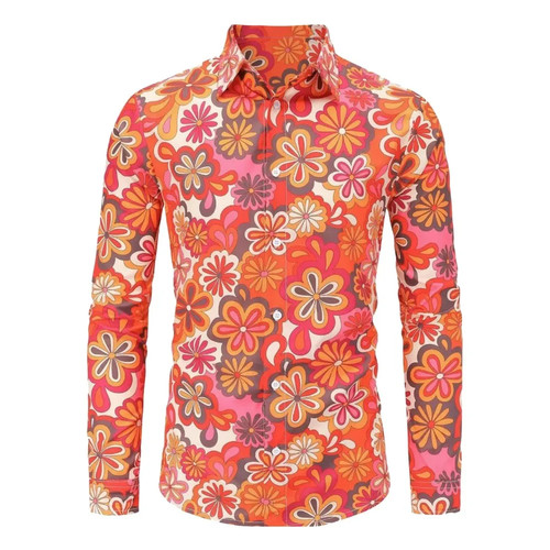 Vintage 70s floral shirt - 70s, men