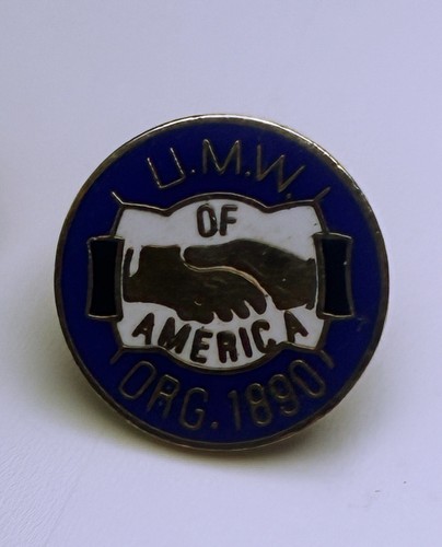 Vintage umwa enamel lapel - vintage, pin