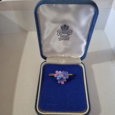 aynsley fine bone china flower brooch vintage
