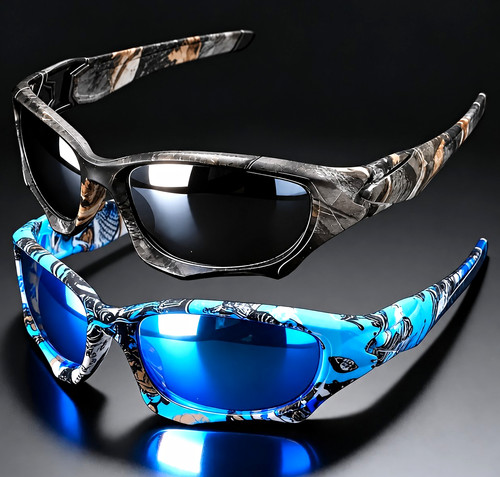 2pcs wrap sunglasses set camo - set,