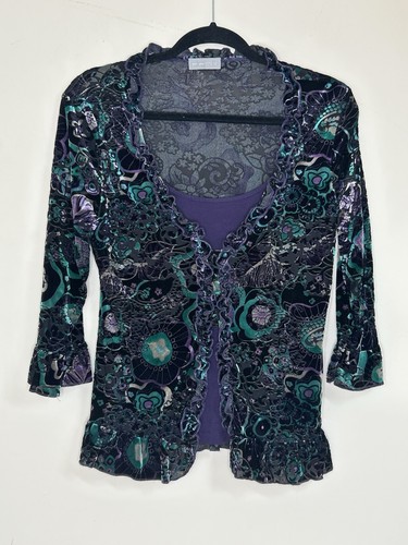 Vintage devoré velvet floral - devoré,
