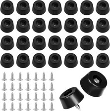 30PCS Rubber Cutting Board Feet with Stainless Washer and Screws round Non-Slip
