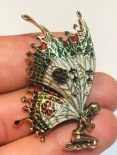 Beautiful Art Nouveau Inspired FAIRY NYMPH BROOCH Shawl Pin PENDANT Jewellery