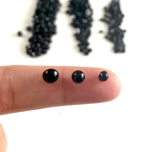 Tiny black button eyes - , 5mm