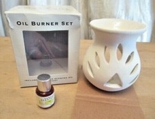 OIL BURNER TEALIGHT SET  WITH SCENTED OIL VANILLA HOME FRAGRANCE COLEY & GILL