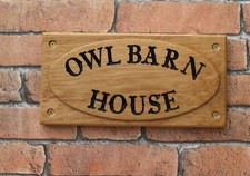 Personalised Wooden House Name Plaque/Signs-Solid wood Oak, Porch, Conservatory