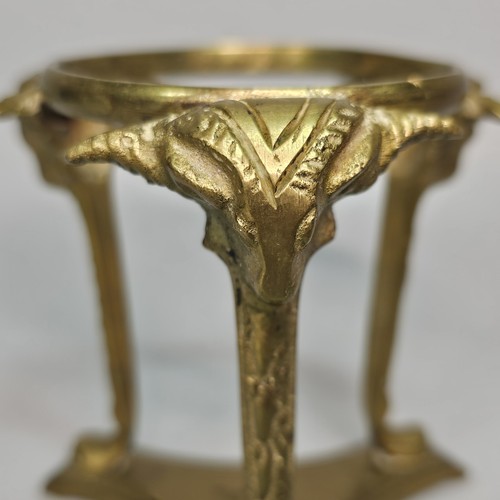 Vintage brass goat ram - goat, head