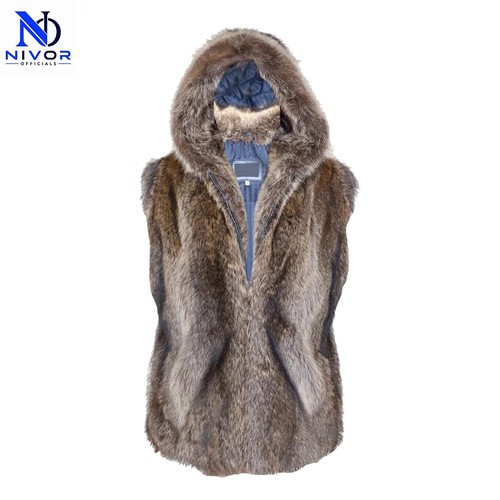 Men real raccoon fur vest - men's,