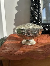 Vintage Retro 80s Ornate Silver Plate Rose Bowl Flower Fairy Shabby Chic Classic