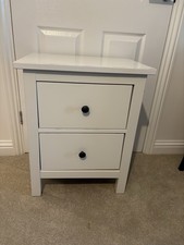 Ikea Hemnes bed side table 2 drawer white