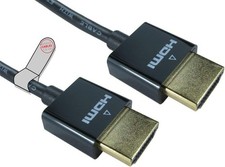 50cm Super Slim HDMI Cable 4k 3D TV with Ethernet 10.2 Gpbs ARC Flexible Lead