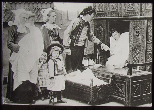 Glass magic lantern slide - glass,