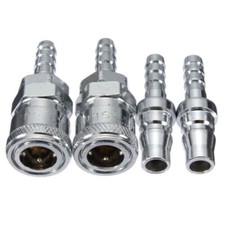 4XMale&Female 8mm Copper Nozzle Connector Quick Release Gas Hose For BBQ Caravan