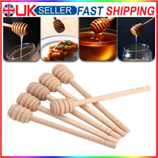 50Pcs Honey Wooden Dipper Drizzler Spoon Mini Wood Large Stirring Rod Sticks Set