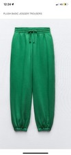 Green women zara joggers - women, size
