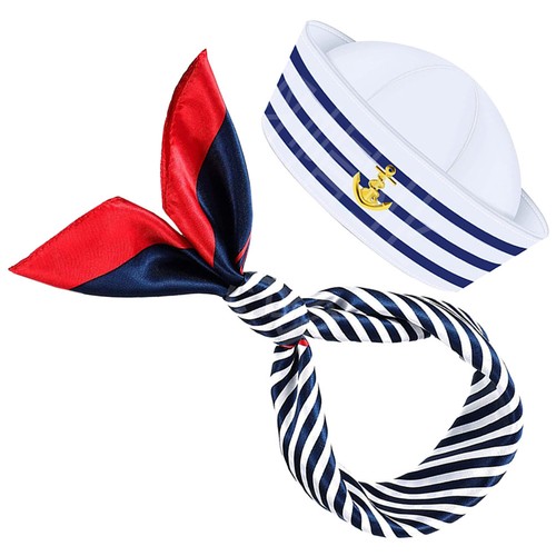 Sailor hat and scarf - and, set