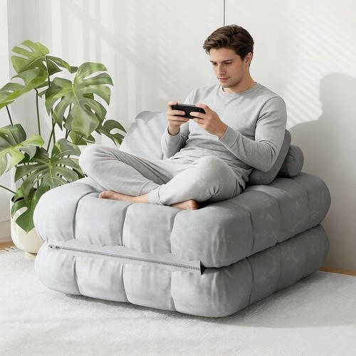 Folding sofa bed grey - folding,