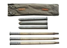 Original Issued WW2 Zeltbahn Tent Pole Kit - Olive Green Army Equipment