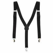 Black Adjustable Braces Mens