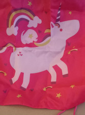 unicorn drawstring bag, pink
