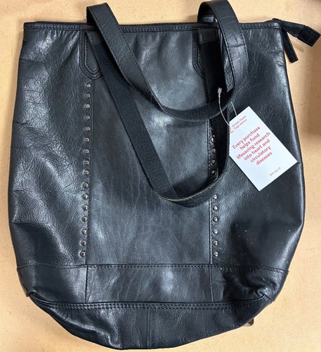 Rowallan black leather - leather, tote