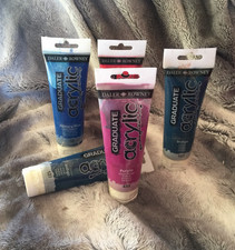 JOB LOT ....... 5 x Daler Rowney Mixed Colour Acrylic Paint Tubes. Lots Left.